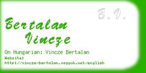 bertalan vincze business card